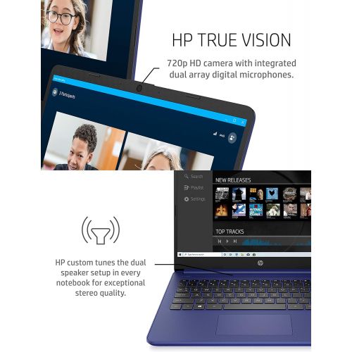 에이치피 HP 14 Laptop, AMD 3020e, 4 GB RAM, 64 GB eMMC Storage, 14-inch HD Display, Windows 10 Home in S Mode, Long Battery Life, Microsoft 365, (14-fq0010nr, 2020)