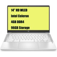 HP 14 HD Anti-glare WLED-Backlit Chromebook, Intel Celeron N4000 Upto 2.6GHz, 4GB DDR4, 32GB eMMC, WiFi 5, Bluetooth, Webcam, Backlit keyboard, Media Reader, USB-C, Chrome OS, 64GB