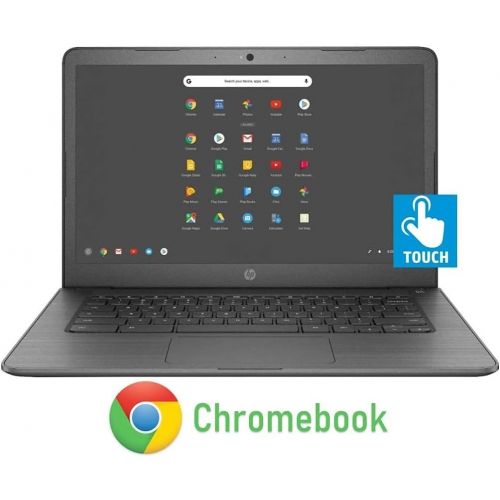 에이치피 HP 14-inch Chromebook HD Touchscreen Laptop PC (Intel Celeron N3350 up to 2.4GHz, 4GB RAM, 32GB Flash Memory, WiFi, HD Camera, Bluetooth, up to 10 hrs Battery Life, Chrome OS , Bla