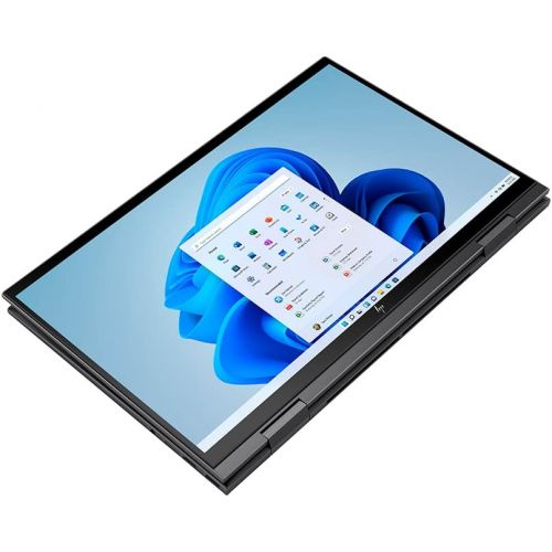 에이치피 2022 HP Envy X360 2-in-1 15.6 FHD Touchscreen Laptop, AMD Ryzen 5-5500U, 32GB RAM, 1TB PCIe SSD, Backlit Keyboard, AMD Radeon Graphics, HD Webcam, B&O Audio, HDMI, Win 11, Black, 3