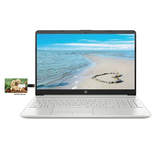 에이치피 Newest HP 15 Laptop Intel Quad-Core i5 1035G1 Up to 3.6GHz 15.6 Touchscreen 16GB DDR4 1TB PCIe SSD +1TB HDD 802.11AC WiFi Silver Windows 10 Pro Bundled with 32GB PCS USB Card