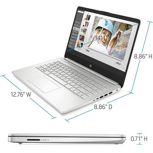 에이치피 HP 14 FHD IPS WLED-Backlit Laptop, 10th Gen Intel Core i3-1005G1 up to 3.4GHz, 8GB DDR4, 256GB PCIe NVMe SSD, 802.11ac, Bluetooth, Backlit Keyboard, HD Webcam, HD Audio, USB 3.1-C,