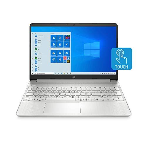 에이치피 HP 15-inch Touchscreen Laptop, AMD Ryzen 3 3250U, 8 GB RAM, 256 GB SSD, Windows 10 Home in S Mode (15-ef1020nr, Natural Silver)