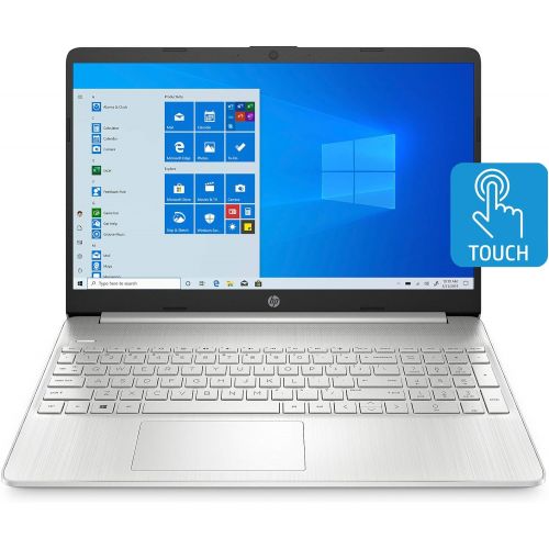 에이치피 HP 15-inch Touchscreen Laptop, AMD Ryzen 3 3250U, 8 GB RAM, 256 GB SSD, Windows 10 Home in S Mode (15-ef1020nr, Natural Silver)