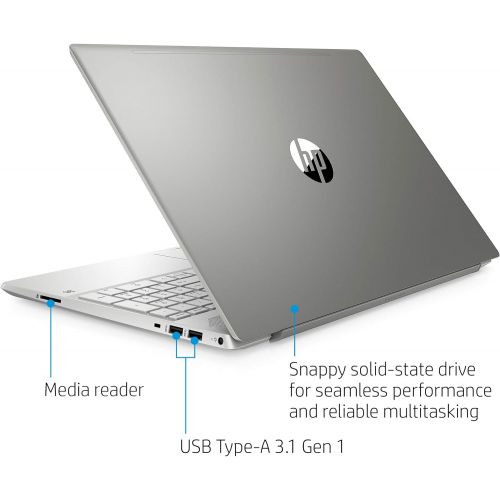 에이치피 HP Pavilion 15-Inch Laptop, Micro-EDGE Touchscreen, All-Metal -Case, Intel Core I5-8265U Processor, 8 GB RAM, 256 GB Solid-State Drive, Windows 10 Home (15-cs2010nr, Mineral Silver