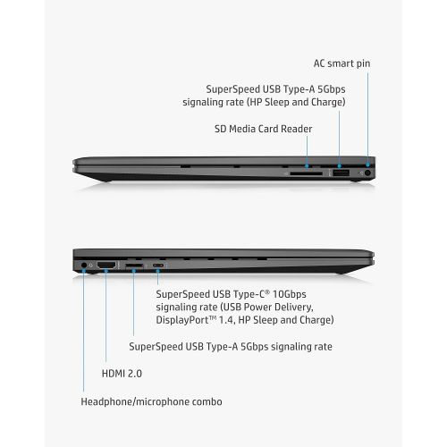 에이치피 HP Envy x360 15 Convertible Laptop, AMD Ryzen 5 5500U Processor, AMD Radeon Graphics, 8 GB RAM, 512 GB SSD, 15.6 inch Full HD Display, Windows 10 Home(15-ee1010nr, 2021)