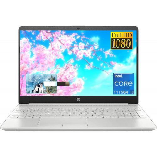 에이치피 Newest 2021 HP 15.6 Full HD Laptop Computer, Intel 11th Gen Core i3-1115G4(Up to 4.1GHz), 16GB RAM, 512GB SSD, Intel UHD Graphics,?Fingerprint Webcam, HDMI, WiFi, with ES 32GB?Acce