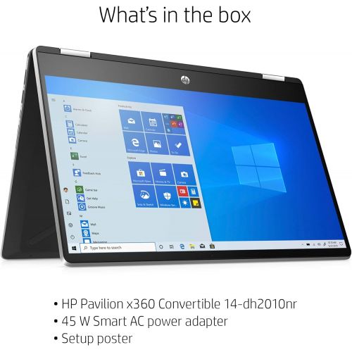 에이치피 HP Pavilion x360 14 Convertible 2-in-1 Laptop, 14” HD Touchscreen Display, Intel Core i5, 8 GB DDR4 RAM, 512 GB SSD Storage, Windows 10 Home, Backlit Keyboard (14-dh2010nr, 2020 Mo