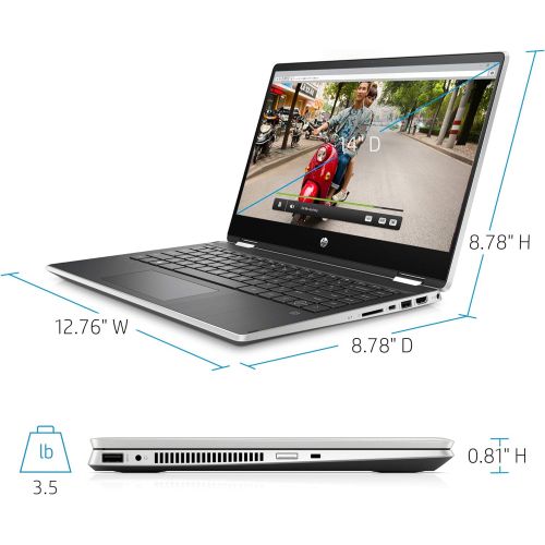 에이치피 HP Pavilion x360 14 Convertible 2-in-1 Laptop, 14” HD Touchscreen Display, Intel Core i5, 8 GB DDR4 RAM, 512 GB SSD Storage, Windows 10 Home, Backlit Keyboard (14-dh2010nr, 2020 Mo