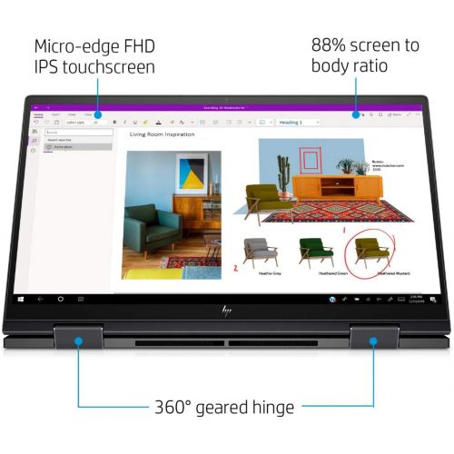 에이치피 2019 Newest HP ENVY x360 2-in-1 15.6 FHD IPS Micro-edge Touchscreen Laptop, AMD Ryzen5 3500U Processor up to 3.7GHz, 16GB RAM, 512GB M.2 SSD, HDMI, Wireless-AC, Bluetooth, Windows