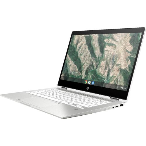 에이치피 HP Chromebook x360-14 HD Touch - Pentium Silver N5000-4GB - 64GB eMMC - Silver White