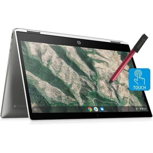 에이치피 HP Chromebook X360 14 Convertible FHD 2-in-1 Touchscreen Laptop Computer_ Intel Quad-Core Pentium Silver N5000 up to 2.7GHz_ 4GB DDR4 RAM_ 128GB eMMC_ Remote Work_ Chrome OS_ BROAG