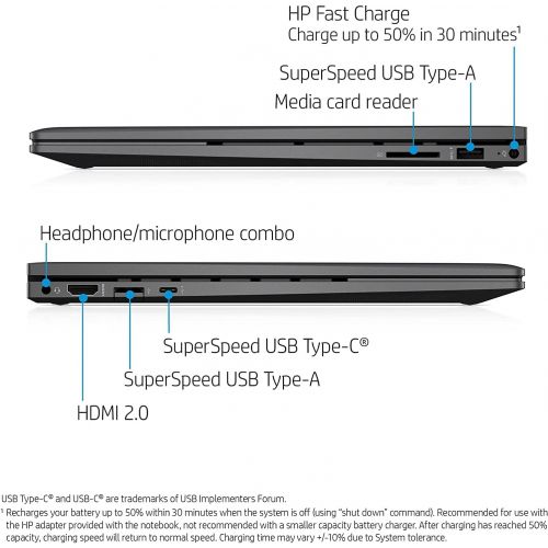 에이치피 2021 HP Envy x360 2-in-1 15.6 FHD IPS WLED Touchscreen Laptop, AMD Ryzen 5 4500U, 8GB RAM, 256GB SSD, Backlit Keyboard, WiFi 6, Windows 10, Nightfall Black, W/ IFT Accessories