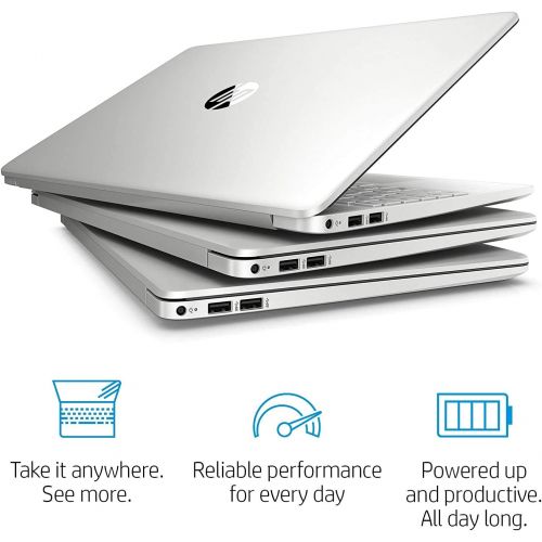 에이치피 2021 HP 15.6 FHD Laptop, Intel Core i5-1035G1 Processor, 8GB Memory, 256GB SSD, Backlit Keyboard, Intel UHD Graphics, HDMI, Wi-Fi 5, Webcam, Windows 10, Silver, W/ IFT Accessories