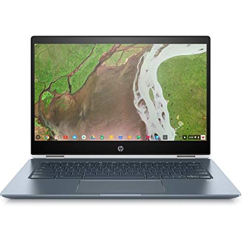 에이치피 HP Chromebook x360 14-14 FHD Touch - Core i3-8130u - 8GB - 64GB eMMC - White and Blue