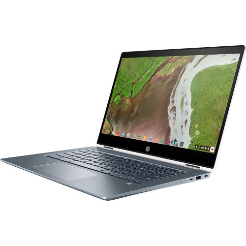 에이치피 HP Chromebook x360 14-14 FHD Touch - Core i3-8130u - 8GB - 64GB eMMC - White and Blue