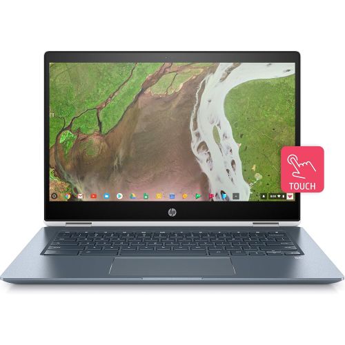 에이치피 HP Chromebook x360 14-14 FHD Touch - Core i3-8130u - 8GB - 64GB eMMC - White and Blue