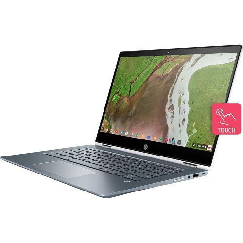 에이치피 HP Chromebook x360 14-14 FHD Touch - Core i3-8130u - 8GB - 64GB eMMC - White and Blue