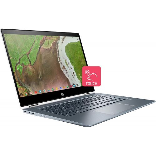 에이치피 HP Chromebook x360 14-14 FHD Touch - Core i3-8130u - 8GB - 64GB eMMC - White and Blue