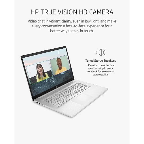 에이치피 2021 Newest HP 17 Laptop, 17 HD+ Anti-Glare Screen, 11th Gen Intel Core i5-1135G7, Intel Iris Xe Graphics, 32 GB RAM, 1 TB PCIe SSD, Long Battery Life, Webcam, Mics, Win10, Silver