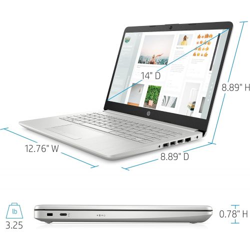 에이치피 Flagship 2019 HP 14 FHD Laptop Intel Quad-Core Pentium Silver N5000 Up to 2.7Ghz 4GB DDR4 64GB eMMC SSD Office 365 Personal-1yr Win 10 S Support Up to 256G Micro SD Extra Storage