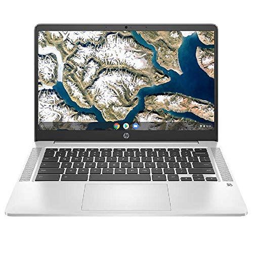 에이치피 HP Chromebook 14 14 FHD Laptop Computer/ for Education or Student/ Intel Celeron N4000/ 4GB DDR4/ 64GB eMMC/ 11+ Hrs Battery/ Webcam/ Chrome OS/ Work from Home