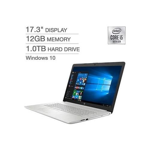 에이치피 2021 HP 17.3 Full HD IPS Display Laptop, Intel Core i5-10210U Processor, 12GB Memory, 1TB HDD, Backlit Keyboard, DVD, HDMI, WiFi, Webcam, Windows 10, W/ IFT Accessories