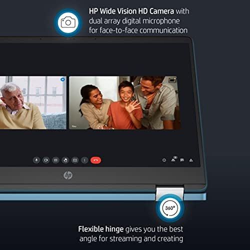 에이치피 HP 14 Touchscreen x360 2 in 1 Convertible Chromebook Laptop, Intel Celeron N4020 Up to 2.8GHz, 4GB RAM, 64GB eMMC, Chrome OS