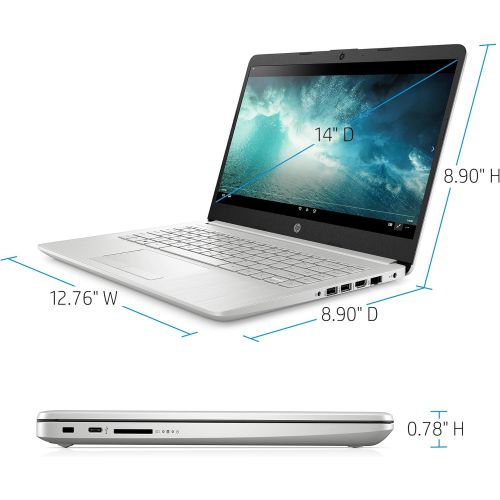 에이치피 HP 14 Laptop 14 HD Micro-Edge Display AMD Ryzen 3 3250U ( i5-7200U) 8GB DDR4 128GB SSD 1TB HDD WebcamHP Fast Charge Win 10 (Google Classroom Compatible ) + HDMI Cable