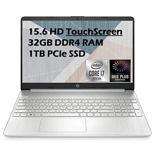 에이치피 2021 HP Pavilion 15.6 FHD Touchscreen High Performance Laptop Computer, 10th Gen Intel Core i7-1065G7, 32GB RAM, 1TB SSD, Intel Iris Plus Graphics , Windows 10 with Aloha Bundle
