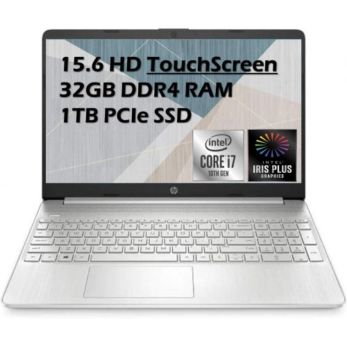에이치피 2021 HP Pavilion 15.6 FHD Touchscreen High Performance Laptop Computer, 10th Gen Intel Core i7-1065G7, 32GB RAM, 1TB SSD, Intel Iris Plus Graphics , Windows 10 with Aloha Bundle