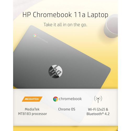 에이치피 HP Chromebook 11-inch Laptop - MediaTek - MT8183 - 4 GB RAM - 32 GB eMMC Storage - 11.6-inch HD IPS Touchscreen - with Chrome OS - (11a-na0040nr, 2020 model, Ash Gray)