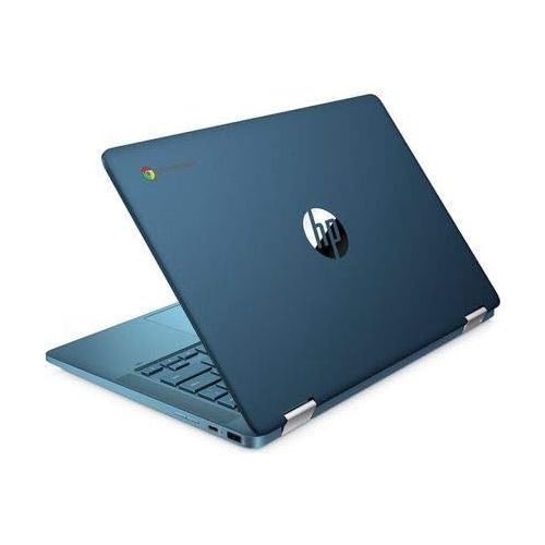 에이치피 2021 HP Chromebook X360 2-in-1 14 HD Touchscreen Light and Slim Laptop, Intel Celeron N4020 Processor, 4GB RAM, 64 GB eMMC, Webcam, Bluetooth, Wi-Fi, Chrome OS, Teal, W/ IFT Access