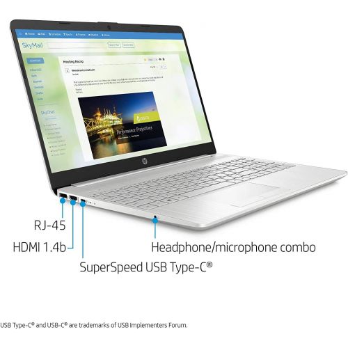 에이치피 2021 HP 15.6 HD Laptop PC AMD Dual-Core Ryzen 3 3250U 4GB DDR4 128GB SSD + 1TB HDD AMD Radeon Graphics USB-C HDMI WiFi AC RJ45 Bluetooth Webcam HP Fast Charge Windows 10 Home