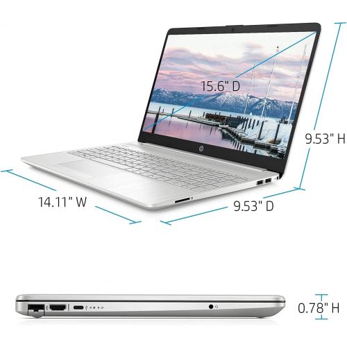 에이치피 2021 HP 15.6 HD Laptop PC AMD Dual-Core Ryzen 3 3250U 4GB DDR4 128GB SSD + 1TB HDD AMD Radeon Graphics USB-C HDMI WiFi AC RJ45 Bluetooth Webcam HP Fast Charge Windows 10 Home