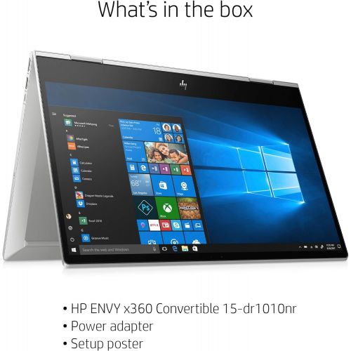 에이치피 HP ENVY x360 Convertible 15-inch FHD Touchscreen 2-in-1 Laptop, 10th Gen Intel Core i7-10510U, 8GB RAM, 512GB SSD, Windows 10 Home, Fingerprint Reader, Webcam Kill Switch (15-dr101