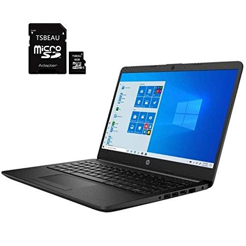 에이치피 Newest HP 14 Laptop, 14 Widescreen LED, AMD Athlon 3050U 2.3 gigahertz, 16GB Memory, 256GB SSD, Wi-Fi, Bluetooth, Webcam, Windows 10 Home in S Mode, Jet Black, Bundled with TSBEAU