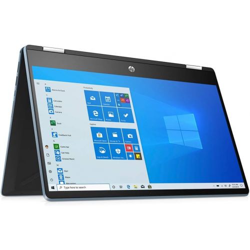 에이치피 2020 HP Pavilion x360 2-in-1 14 FHD Touchscreen Laptop Computer, Intel Core i5-1035G1, 8GB RAM, 256GB PCIe SSD, Intel Graphics, B&O Audio, HD Webcam, Win 10, Blue, 32GB SnowBell US