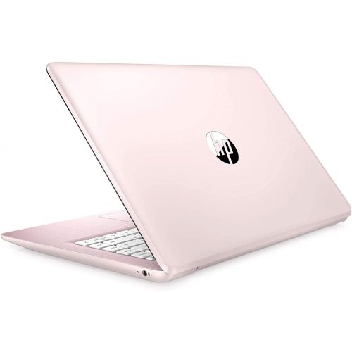 에이치피 2021 HP Stream 14 HD Thin and Light Laptop, Intel Celeron N4000 Processor, 4GB RAM, 64GB eMMC, HDMI, Webcam, WiFi, Bluetooth, 1 Year Office 365, Windows 10 S, Rose Pink, IFT 32GB U