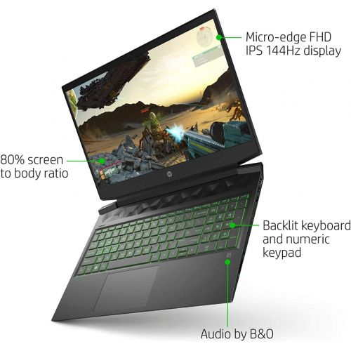 에이치피 HP Pavilion 16.1 inch Gaming Laptop (1920x1080) FHD 144Hz , Intel Core?i5-10300H, NVIDIA GeForce GTX 1660 Ti with Max-Q Design, 8GB RAM, 512GB SSD+32GB Optane, Windows 10 Home