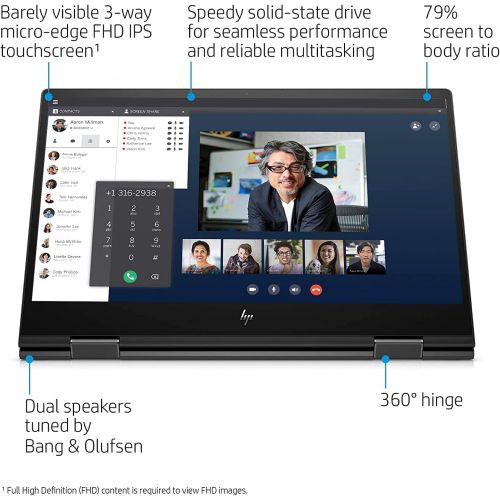 에이치피 Newest HP Envy x360 2 in 1, 15.6 FHD Touchscreen business laptop, AMD Ryzen 5 5500U 6 cores (up to 4GHz Beat i7-7500U), 16GB RAM, 512GB PCIe SSD, Backlit-KB, FP Reader, Win11H, wit