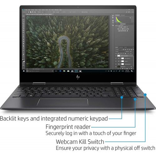 에이치피 Newest HP Envy x360 2 in 1, 15.6 FHD Touchscreen business laptop, AMD Ryzen 5 5500U 6 cores (up to 4GHz Beat i7-7500U), 16GB RAM, 512GB PCIe SSD, Backlit-KB, FP Reader, Win11H, wit