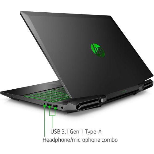 에이치피 HP Pavilion Gaming 15-Inch Micro-Edge Laptop, Intel Core i5-9300H Processor, NVIDIA GeForce GTX 1650 (4 GB), 8 GB SDRAM, 256 GB SSD, Windows 10 Home (Shadow Black/Acid Green)