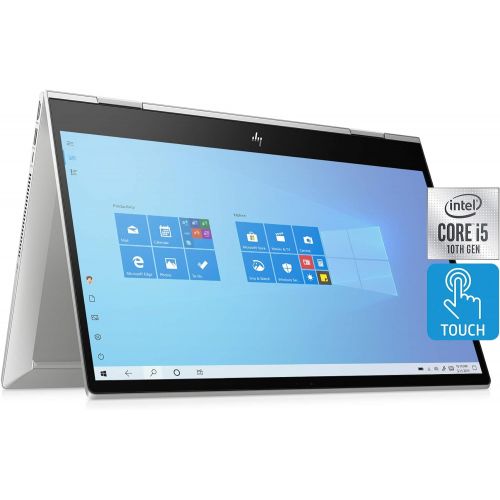 에이치피 2021 HP Envy x360 Premium 2 in 1 Laptop Computer I 15.6 FHD IPS Touchscreen I Intel 4-Core i5-10210U( i7-8650U) I 32GB RAM 2TB SSD I Backlit Fingerprint B&O Webcam Win 10 + 32GB Mi