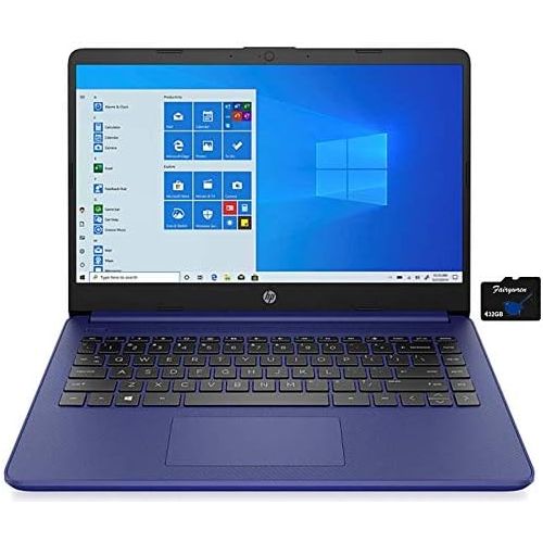 에이치피 2021 HP 14 inch Laptop, AMD 3020e Processor, 4 GB RAM, 64 GB eMMC Storage, WiFi 5, Webcam, HDMI, Windows 10 S with Office 365 for 1 Year + Fairywren Card (Blue)