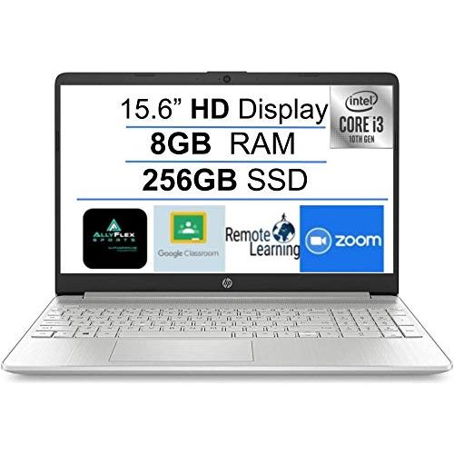 에이치피 2021 Newest HP 15.6 HD Laptop Notebook Computer, Intel 10th Gen Dual-Core i3-1005G1(Up to 3.4GHz), 8GB DDR4 RAM, 256GB PCIe SSD, Webcam, Bluetooth, Wi-Fi, HDMI, Type-C, Windows 10