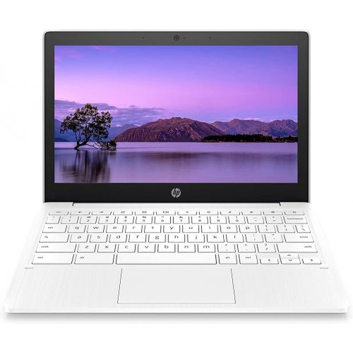 에이치피 2022 HP Chromebook 11.6 HD Light and Slim Laptop, MediaTek MT8183 8-Core Processor, 4GB Memory, 32GB eMMC, Card Reader, Webcam, Wi-Fi, Chrome OS, White, 2-Week IFT Support