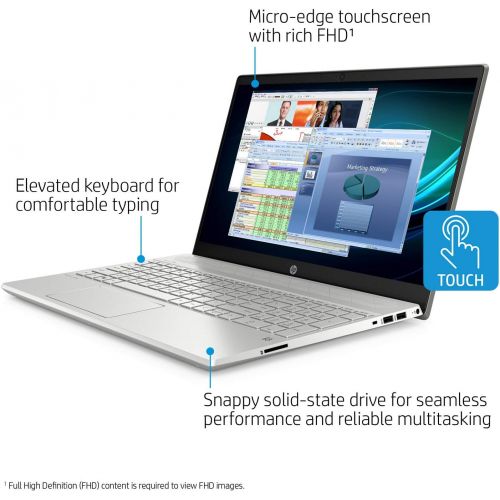 에이치피 HP Pavilion 15-CS Intel i5-1035G1 12GB 512GB SSD 15.6-Inch Full HD WLED Touch Screen Laptop