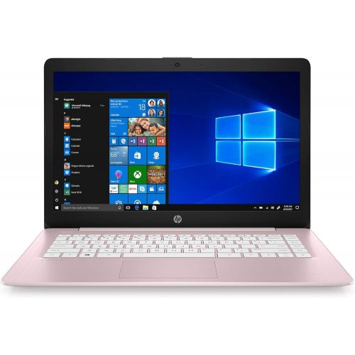 에이치피 2021 HP Stream 14 inch Laptop, Intel Celeron N4020 Processor, 4GB RAM, 64GB eMMC, WiFi, Bluetooth, Webcam, HDMI, Windows 10 S with Office 365 for 1 Year + Fairywren Card (Rose Pink