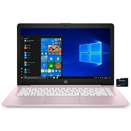 에이치피 2021 HP Stream 14 inch HD Laptop PC, Intel Celeron N4000, 4GB RAM, 64GB eMMC, WiFi, Bluetooth, Webcam, HDMI, Windows 10 S with Office 365 Personal for 1 Year + Fairywren Card (Rose